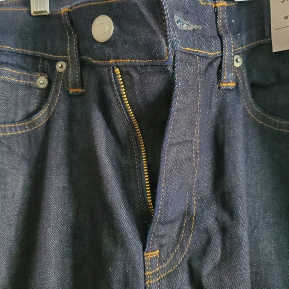 J CREW | NWT 770 Straight Blue Resin Rinse Japanese Denim Jeans (Size 32) - Picture 5 of 9